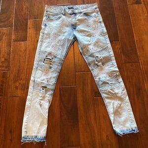 Mens Kayden K Ultra Light Wash Skinny Jeans in Size 36 X 32 [Like New]